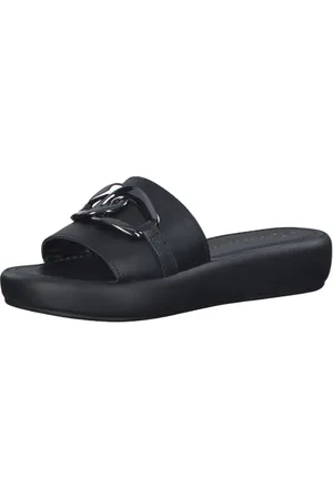 Marco Tozzi Damen Pantolette, Keilabsatz, aus hochwertigem Leder, ideal für Business und Freizeit
