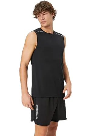 Koton Men Slogan Printed Drawstring Pocket Detail Sport Shorts