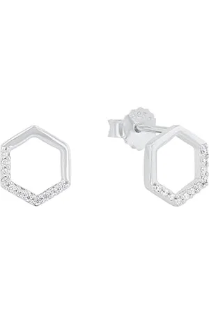 QS by s.Oliver Ohrstecker 925 Sterling Damen Ohrschmuck, mit Zirkonia synth., 0,9 cm, , Kommt in Schmuck Geschenk Box, 2031421