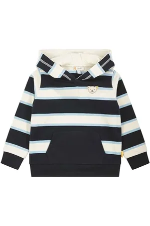 Steiff Sweatshirt EU Größe 122 , Jungen Langarm-Sweatshirt, Longsleeve für Kinder, Pullover langärmelig, Kinderoberteil, ideales Basic Shirt, bequem und weich, waschmaschinenfest