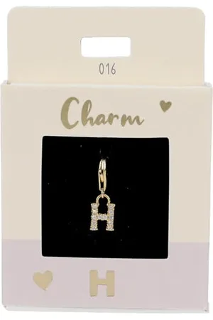 Depesche 11785-016 Charms Express yourself - Anhänger für Halsketten und Armbänder, Buchstabe H,vergoldet, als kleines Geschenk