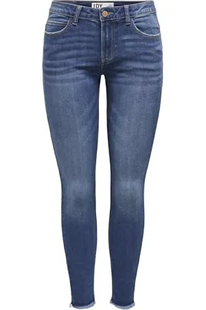 JDY Damen SONJA Life REG Skinny ANK MB DNM NOOS Jeans, , 30 (X-Small)