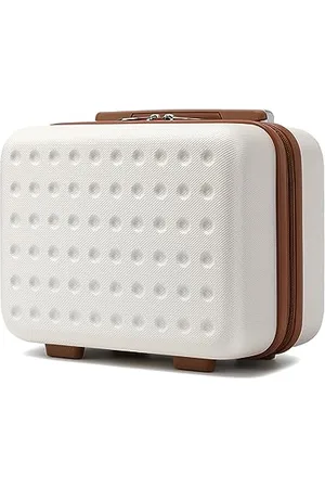 Kono Kosmetikkoffer Schminkkoffer Leicht Handgepäck Tragbar Beautycase Damen 100% ABS Make Up Koffer mit Handgriff und Reißverschluss Hartschalen 31 * 22 * 18cm