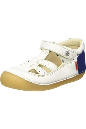 Kickers Baby-Jungen SUSHY Oxford-Schuh, Weiß, Marineblau, 20 EU
