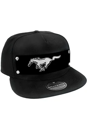 Buckle Herren Snapback Hat-Mustang Pony Logo White/Black Mütze, , Einheitsgröße
