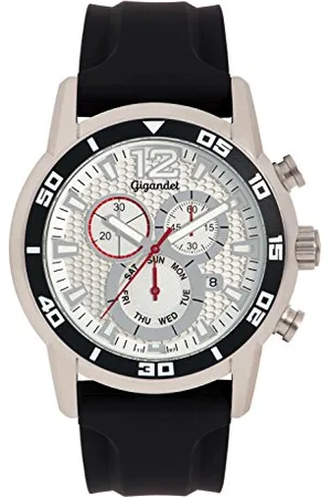 Gigandet Herren Analog ISA Swiss Chronographen-Quarzwerk Uhr mit Silikon Armband 2VNAG14/004