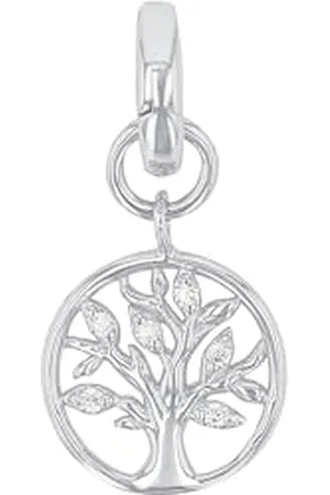 Amor Charm 925 Sterling Silber Damen Charms, mit Zirkonia synth., 2 cm, , Lebensbaum, Kommt in Schmuck Geschenk Box, 2038514
