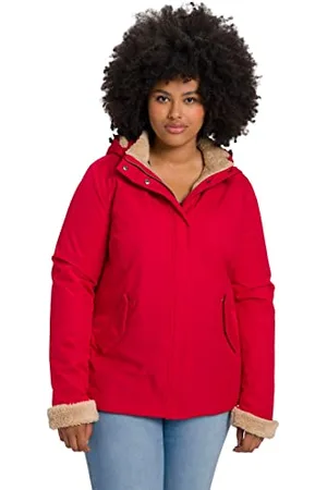 Ulla Popken Damen Funktionsjacke, Fell Jacke, , 50/52