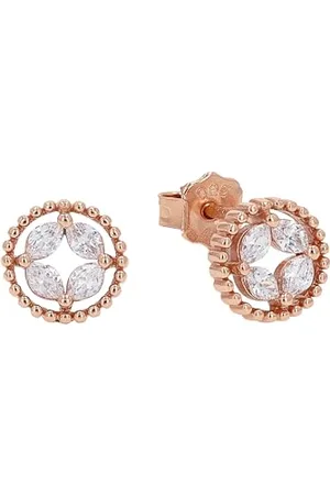Amor Ohrstecker 925 Sterling Silber Damen Ohrschmuck, mit Zirkonia synth., 0,8 cm, Roséfarben, Kommt in Schmuck Geschenk Box, 2016303