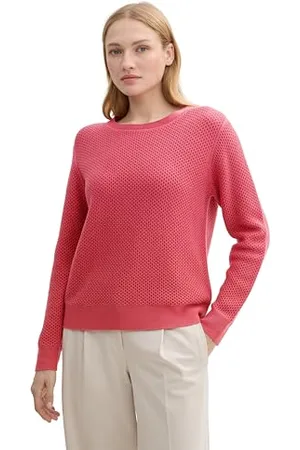 TOM TAILOR Damen Strickpullover aus Bio-Baumwolle, , XXL