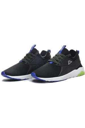 Kappa Unisex Saint Port Lace Jr Sneaker, Schwarz/Grün, 37 EU