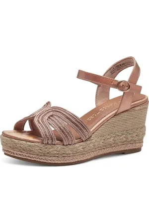 Marco Tozzi Damen Sandalen mit Keilabsatz mit Verstellbarem Riemen Vegan, Mehrfarbig , 37 EU