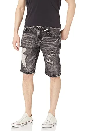 True Religion Herren Ricky Super T with Clean Hem Jeans-Shorts, , 30