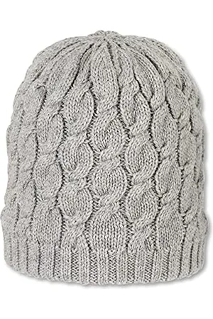 Sterntaler Baby-Mädchen Strickmütze Zöpfe Mütze, Silber Mel, 49