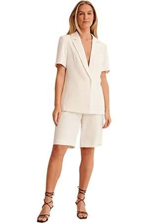 NA-KD Damen Bermuda mit hoher Taille Bermudas, , 40