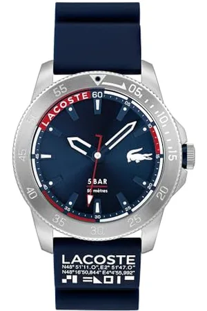Lacoste Analog Quarzuhr für Herren Kollektion Regatta mit Marinblaues Silikonarmband - 2011202