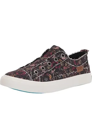 Blowfish Damen Spielen Sneaker, Leinwanddruck mit schwarzem Smashing-Blumenmuster, 39 EU