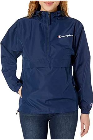 Champion Damen Windbreaker, verstaubare, Wind-und Wasserabweisende Jacke, , S
