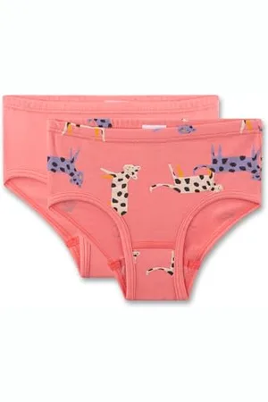 Sanetta Mädchen-Slips (Doppelpack) | Hochwertige und nachhaltige Unterhose für Mädchen aus Baumwoll-Mix. Inhalt: 2er Set Unterwäsche für Mädchen 092