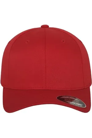 Flexfit Unisex Wooly Combed Baseballkappe, red, XXS/XS, (Youth)