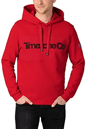 Timezone Herren Hoody Kapuzenpullover, red, S