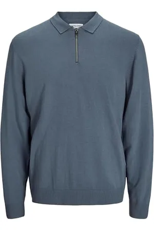 JACK & JONES JJEEMIL Knit Polo Half Zip LS NOOS