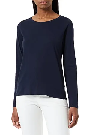 Marc O’ Polo Marc OߴPolo Damen Langarmshirt aus Bio-Baumwolle Regular Fit, (Manic Midnight), L