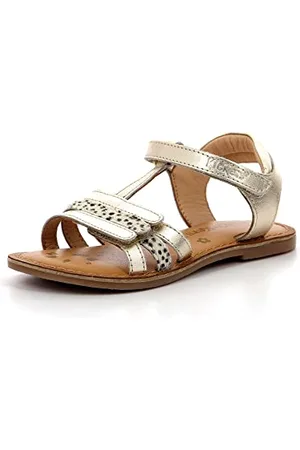 Kickers Mädchen Diamanto Sandale, Gold Pony, 24 EU