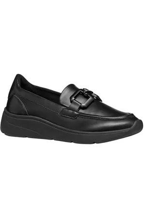 Geox Damen D CRISTAEL B Moccasin, Black, 38 EU