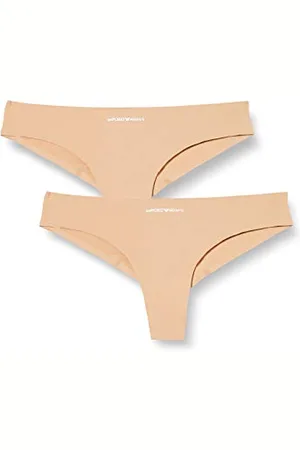 Emporio Armani Damen Bi-Pack Brazilian Brief Basic Bonding Microfiber Unterwäsche, Pink, M