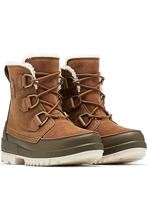 sorel Torino 2 Waterproof wasserdichte Winterstiefel für Damen, Braun Velvet Tan X Olive Green, 37 EU