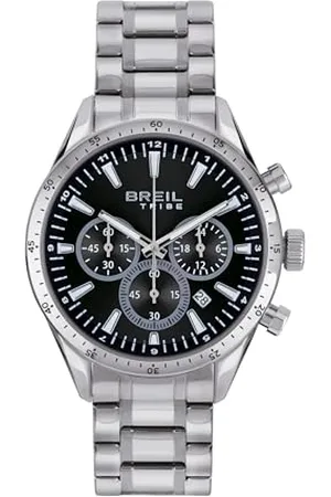 Breil Uhr Herren JATO Ziffernblatt BLAU Bewegung Chrono Quartz e Bracelet Stahl EW0655