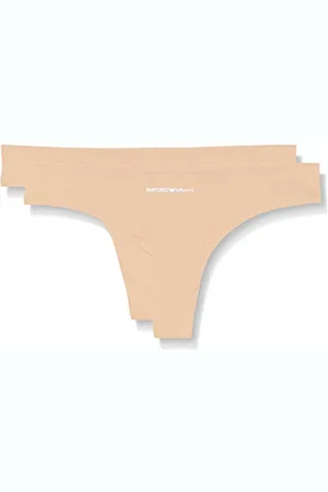 Emporio Armani Damen Bi-Pack Thong Basic Bonding Microfiber Unterwäsche, Pink, S