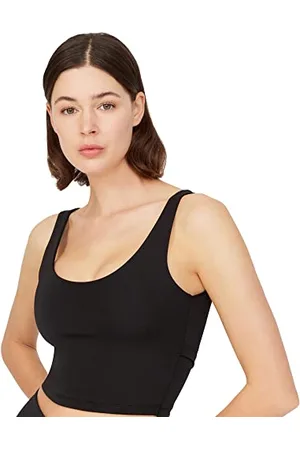 LOS OJOS Crop Tops Damen - Medium Support gepolsterter Sport-BH, Tank Tops für Frauen