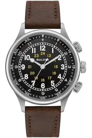 BULOVA Herren Analog Automatik Uhr mit Leder Armband 96A245