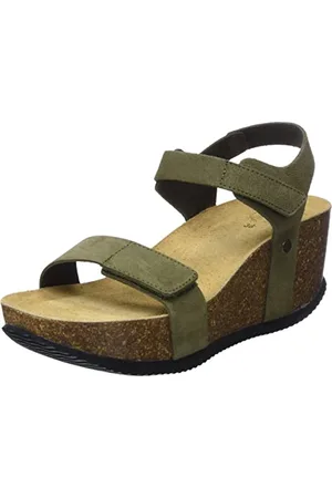Cashott Damen CASANNI Velcro Suede Heeled Sandal, , 38 EU