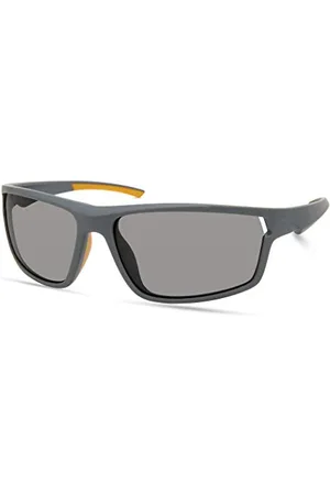 Timberland Herren TBA9271, Casual Sonnenbrille in Leichtem Design, Rechteckige Linsenform, Rauchgrau Polarisierte Gläser, Grau, , 63