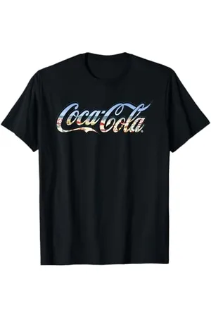 Coca-Cola T-Shirt Unisex Klein Klassisch Kurzarm Crew-Ausschnitt Lizenziertes Design Hochwertige Verarbeitung Strandliebhaber