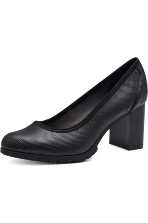 QS by s.Oliver Damen Pumps mit Blockabsatz mit Strukturmuster, (Black), 40 EU