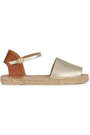 Geox Damen D LAMPEDUSA B Wedge Sandal, Gold/Cognac, 39 EU