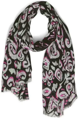 CECIL Damen B572441 Schal mit Print, Black, A