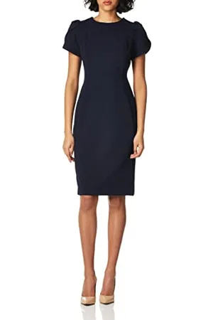 Calvin Klein Damen Etuikleid mit Tulpenärmeln Kleid, , 36
