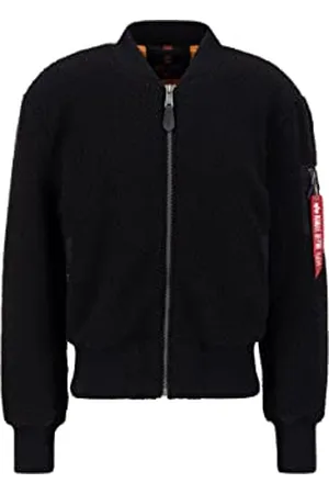 Alpha Industries Herren MA-1 Teddy Bomberjacke, Black, M