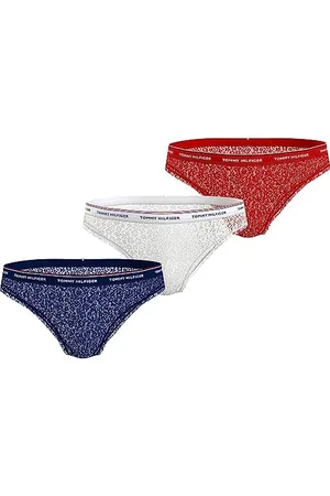 Tommy Hilfiger Damen 3er Pack Slips Bikini Form mit Spitze, , L