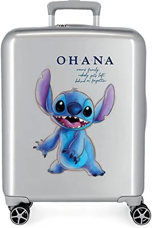 Disney Handgepäckkoffer Stitch Grey, 40 x 55 x 20 cm, starres ABS, integriertes TSA-Schloss, 38,4 l, 2 kg, 4 Doppelrollen