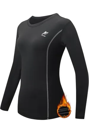 MEETWEE Thermounterwäsche Funktionsunterwäsche Damen,Skiunterwäsche Winter Set Atmungsaktiv Lange Thermo Unterwäsche Tops Thermowäsche Unterhemd