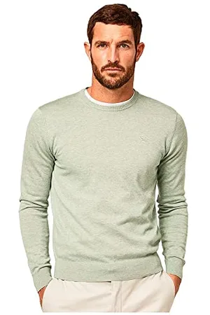 Hackett Herren Cotton Silk Crew Pullover, , XXL