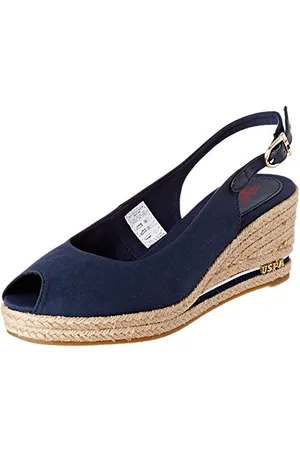 U.S. Polo Assn. Damen Victoria Rope Slingback Sandalen, Blau (Dk Bl 002), 38 EU