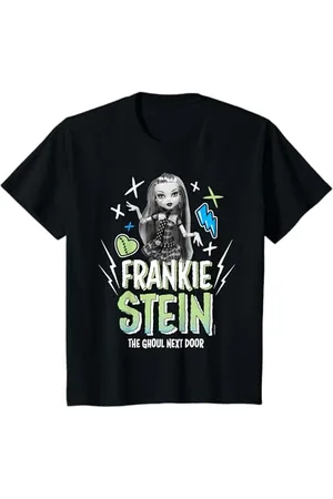 Monster High Frankie Stein Der Ghul von nebenan T-Shirt Kind Cartoon Halloween T-Shirt Kindergröße 80 Klassische Passform Unisex-Kinder