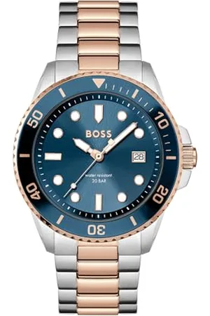 HUGO BOSS Analog Quarzuhr für Herren Kollektion ACE mit Zweifarbiges Edelstahlarmband - 1514012